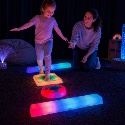 LED Sensory Trail Sets – Liquid Stepping Stones & Balance Beams