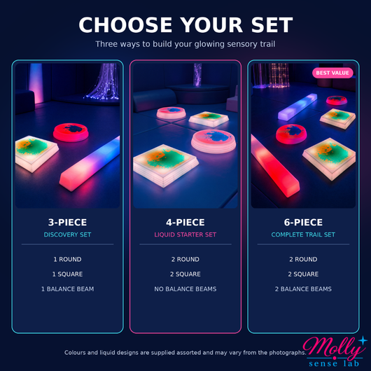 LED Sensory Trail Sets – Liquid Stepping Stones & Balance Beams