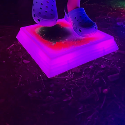 Square LED Liquid Sensory Stepping Stone