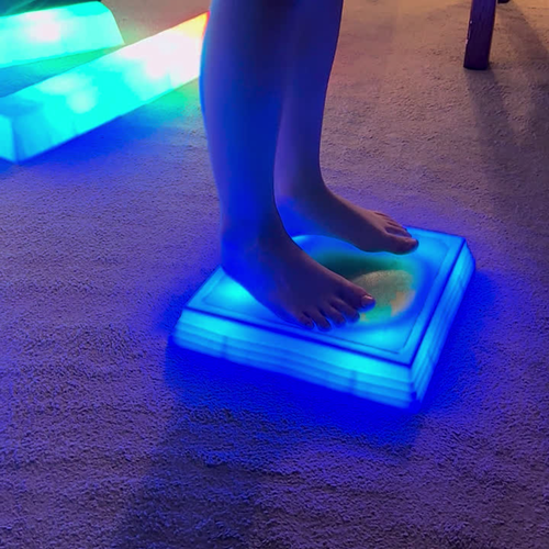 Square LED Liquid Sensory Stepping Stone