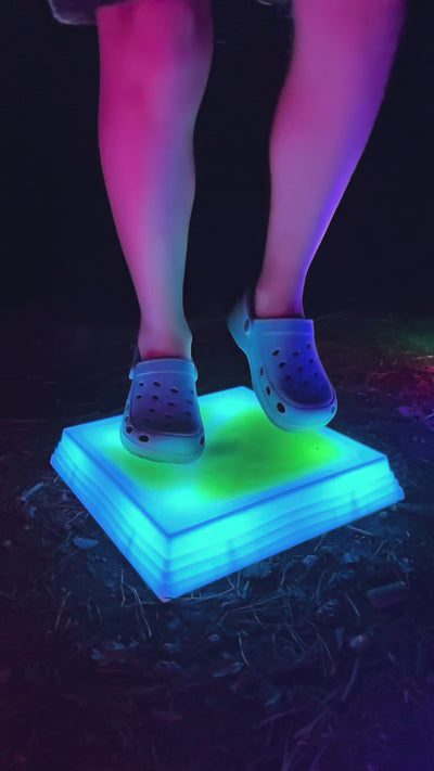 Square LED Liquid Sensory Stepping Stone