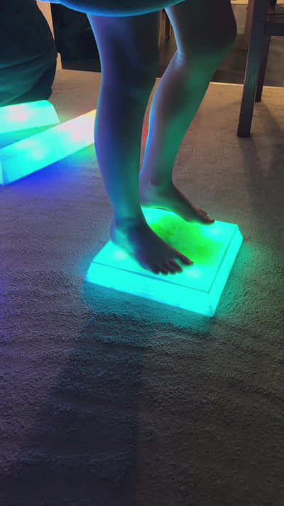 Square LED Liquid Sensory Stepping Stone